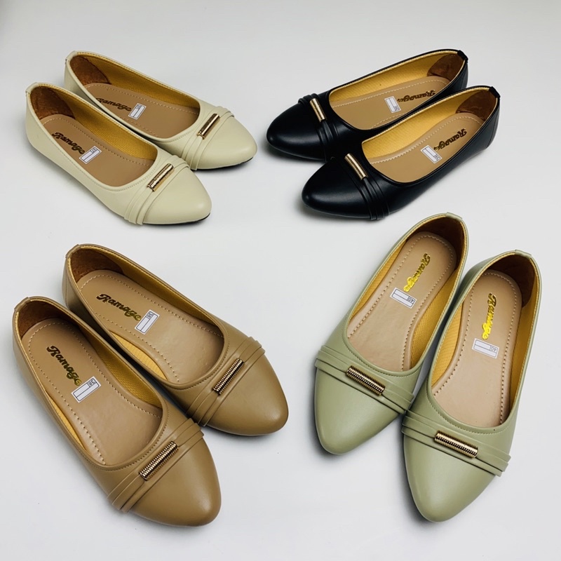 Sepatu Wanita Flat Shoes Ramage  Sol Karet Lentur tidak Licin