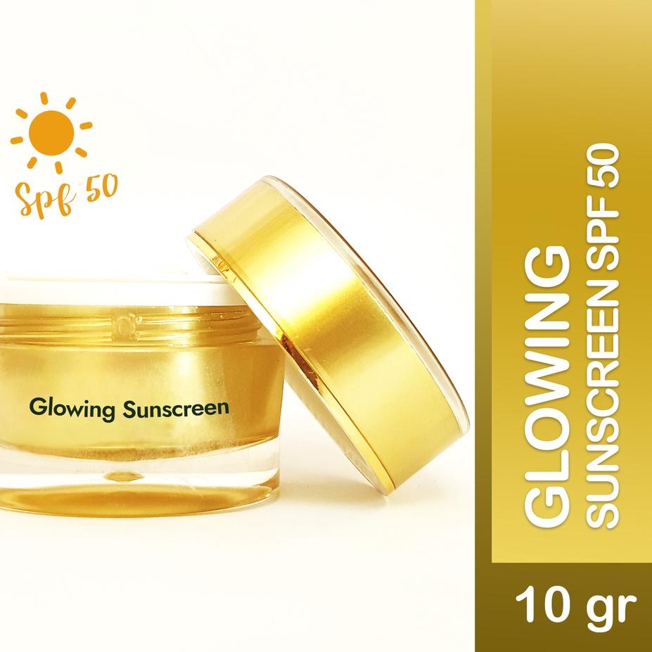 Promosi Menarik--Hauraskin Glowing Sunscreen Pot Gold 10grm SPF 50