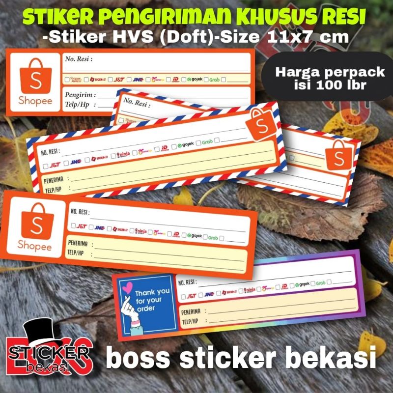

STIKER LABEL PENGIRIMAN KHUSUS RESI 11x3 CM & 11x2,5 CM PERPACK ISI 100 LEMBAR