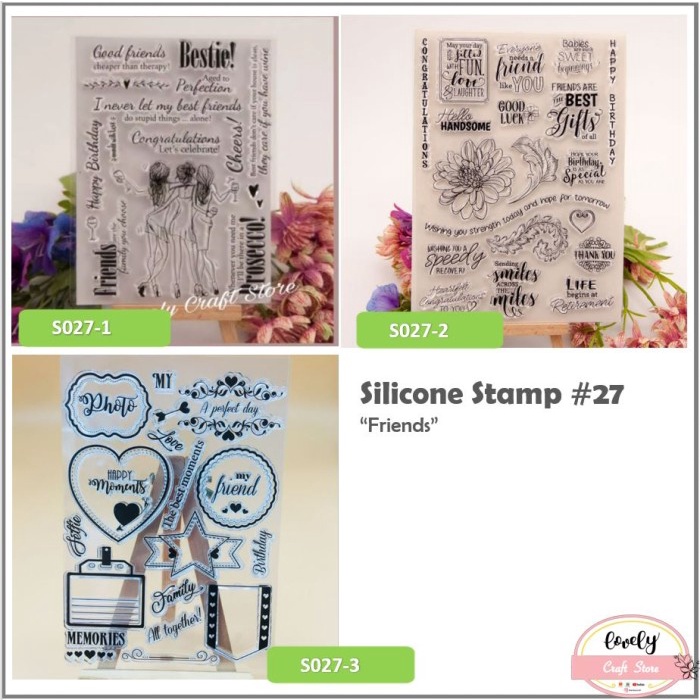 

Gilaa!!! Transparent Silicone Rubber Clear Stamp 27-Card, Art Craft, Scrapbook Murah