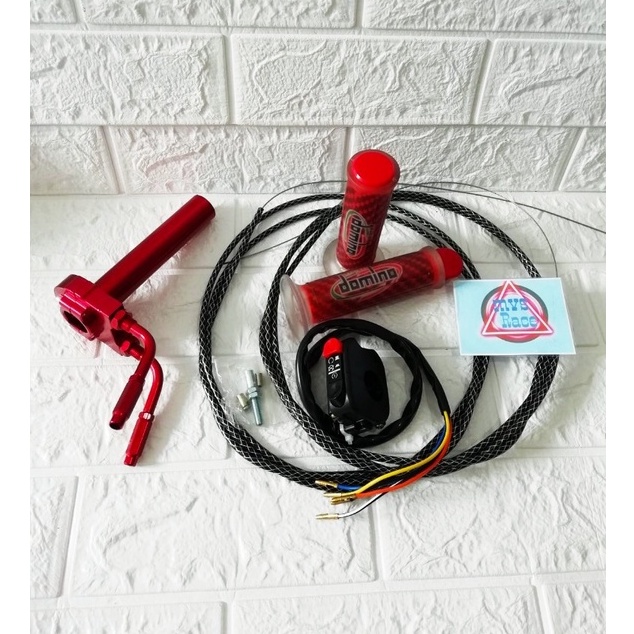 Gas Spontan 2 Kabel + Saklar Kanan + 2 Kabel Gas serat + Handgrip Carbon = Nmax, PCX. Aerox 155, Son