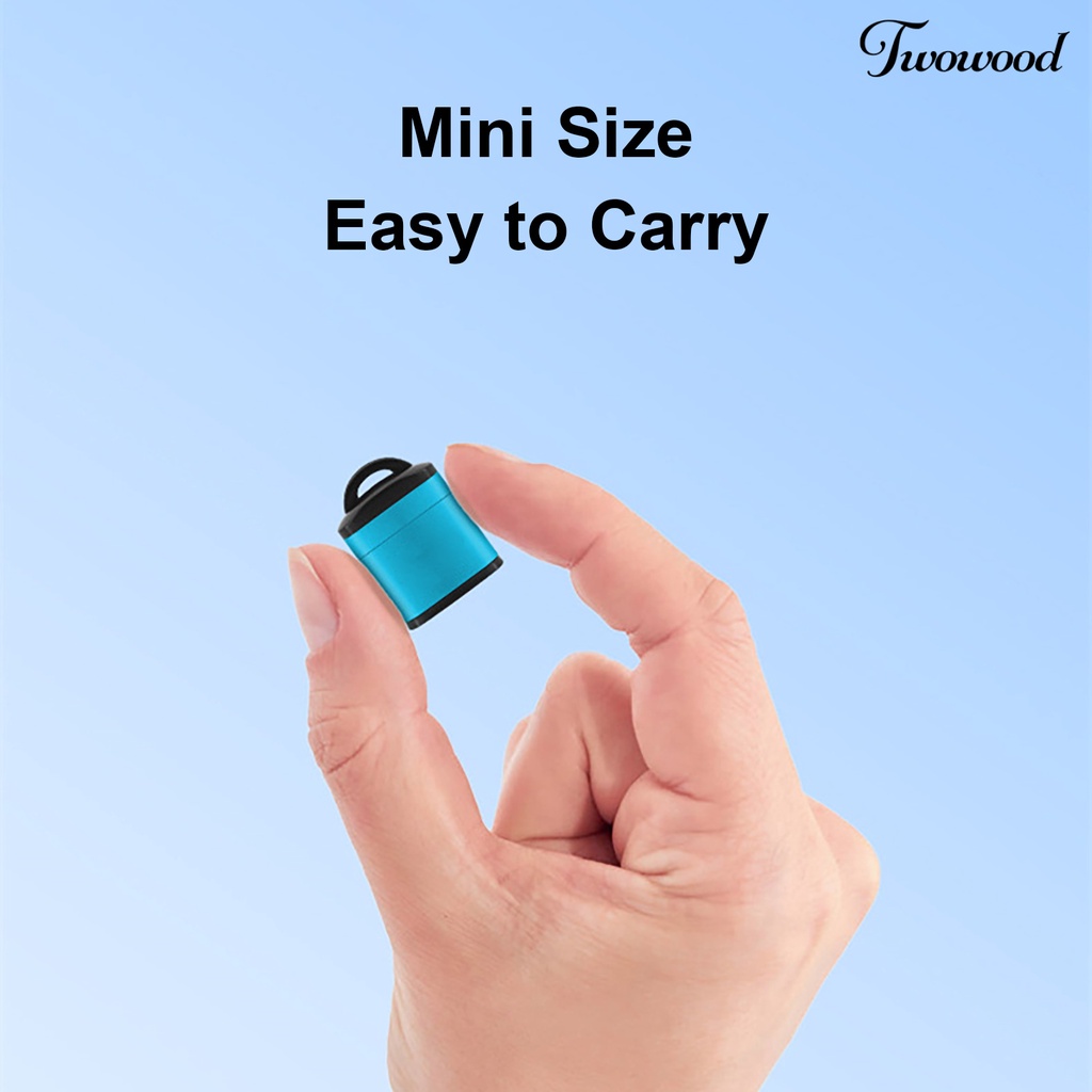 Twowood Card Reader USB Mini Portable Transmisi Kecepatan Tinggi Untuk Komputer