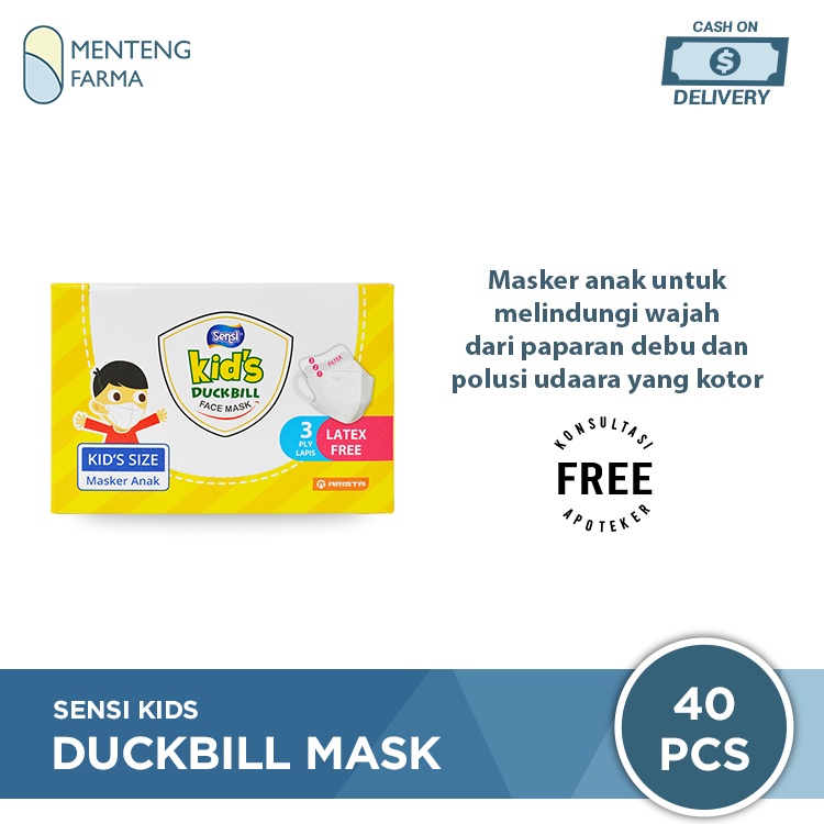 Sensi Kids Mask Duckbill Face Mask Isi 40 Masker