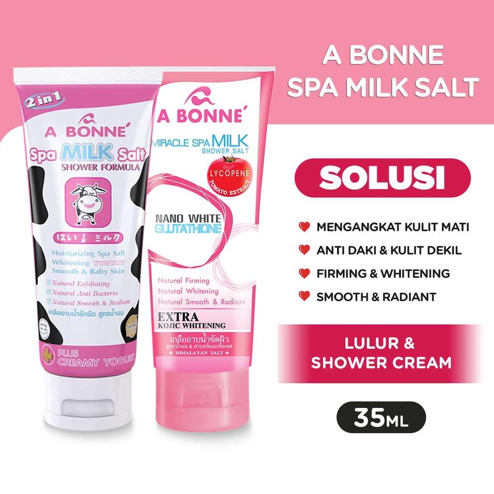 CLEAR STOCK A Bonne Spa Milk Salt Shower Cream 350gr ALPHA ARBUTIN