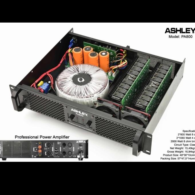 Power Amplifier Ashley Pa800 Pa 800 4Ch Original -
