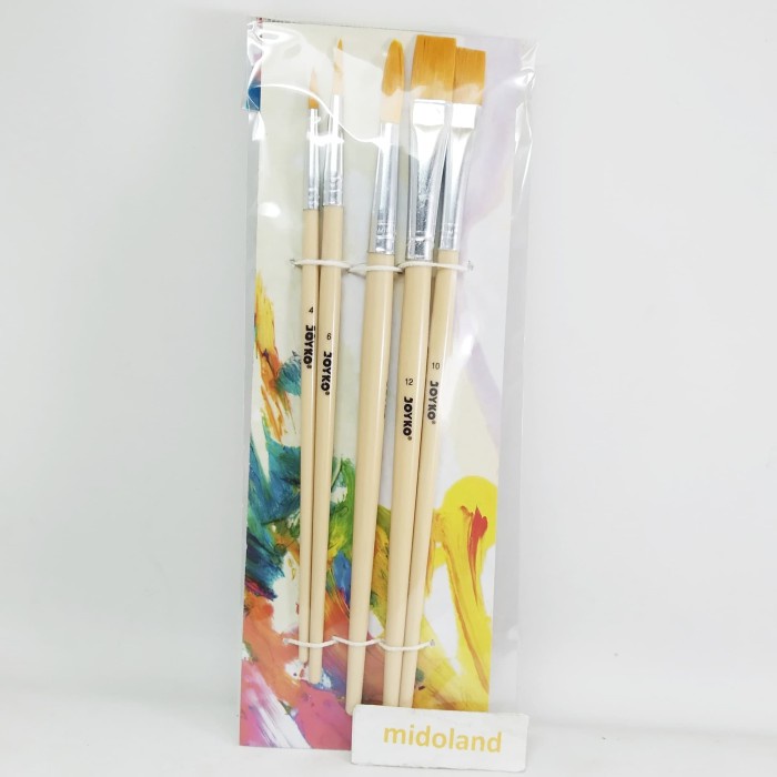 

Murah Kuas Lukis Cat Air Minyak Lancip Acrylic Brush Paint Set 5 Pcs Midolan Promo