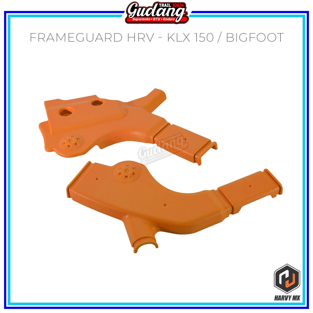 Frameguard Tutup Rangka Cover Pelindung Chasis KLX 150 BIGFOOT Hitam Putih Hijau Orange