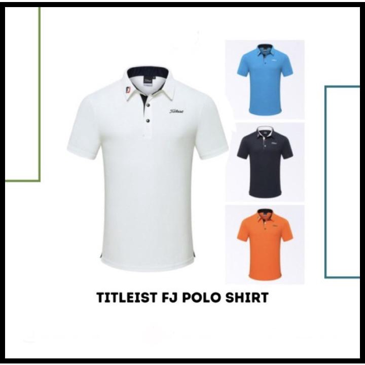 Termurah// Baju Golf Polo Shirt Polyester Dryfit Coolmax Titleist Fj 002 New Stock