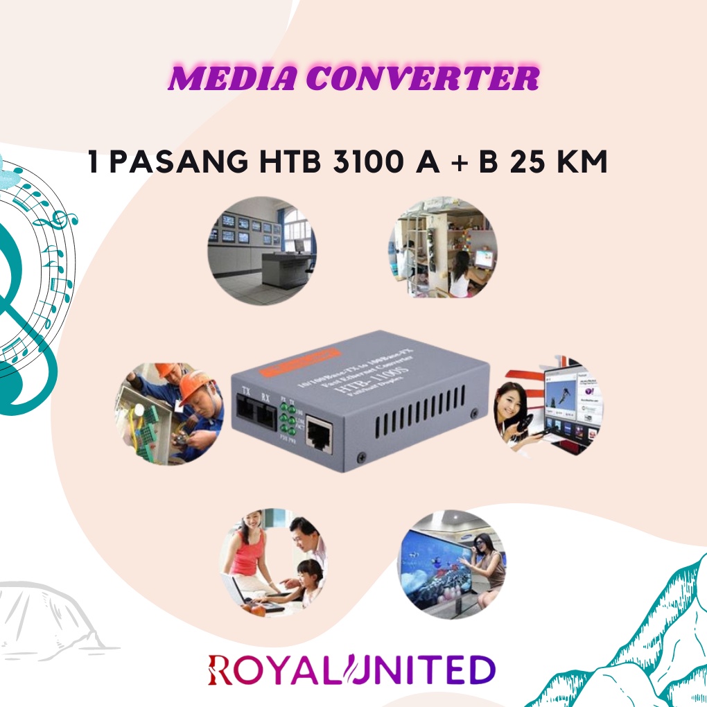 HTB-3100 HTB-3100A/B 25KM NetLINK 10/100Mbps Single-Fiber Optical Media Converter Kabel Optical ASLI BERKUALITAS