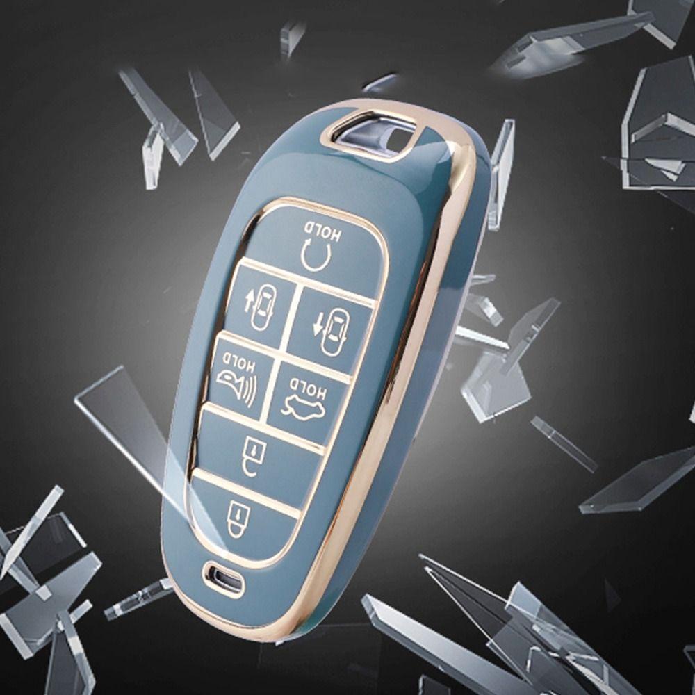 Populer Remote Key Case Soft TPU Pelindung Kulit Key Fob Cover Untuk Hyundai