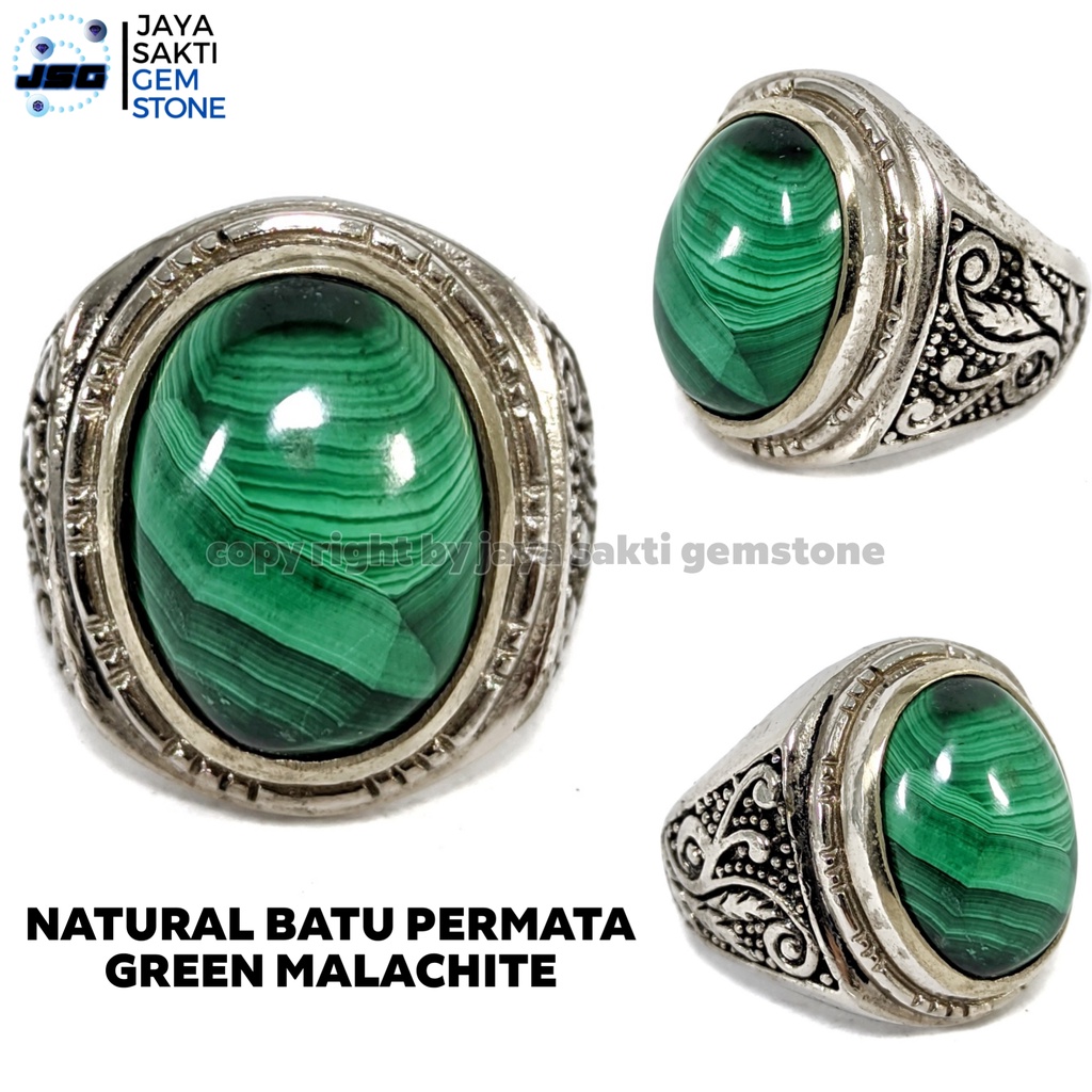 Natural Batu Permata Green Malachite GM02