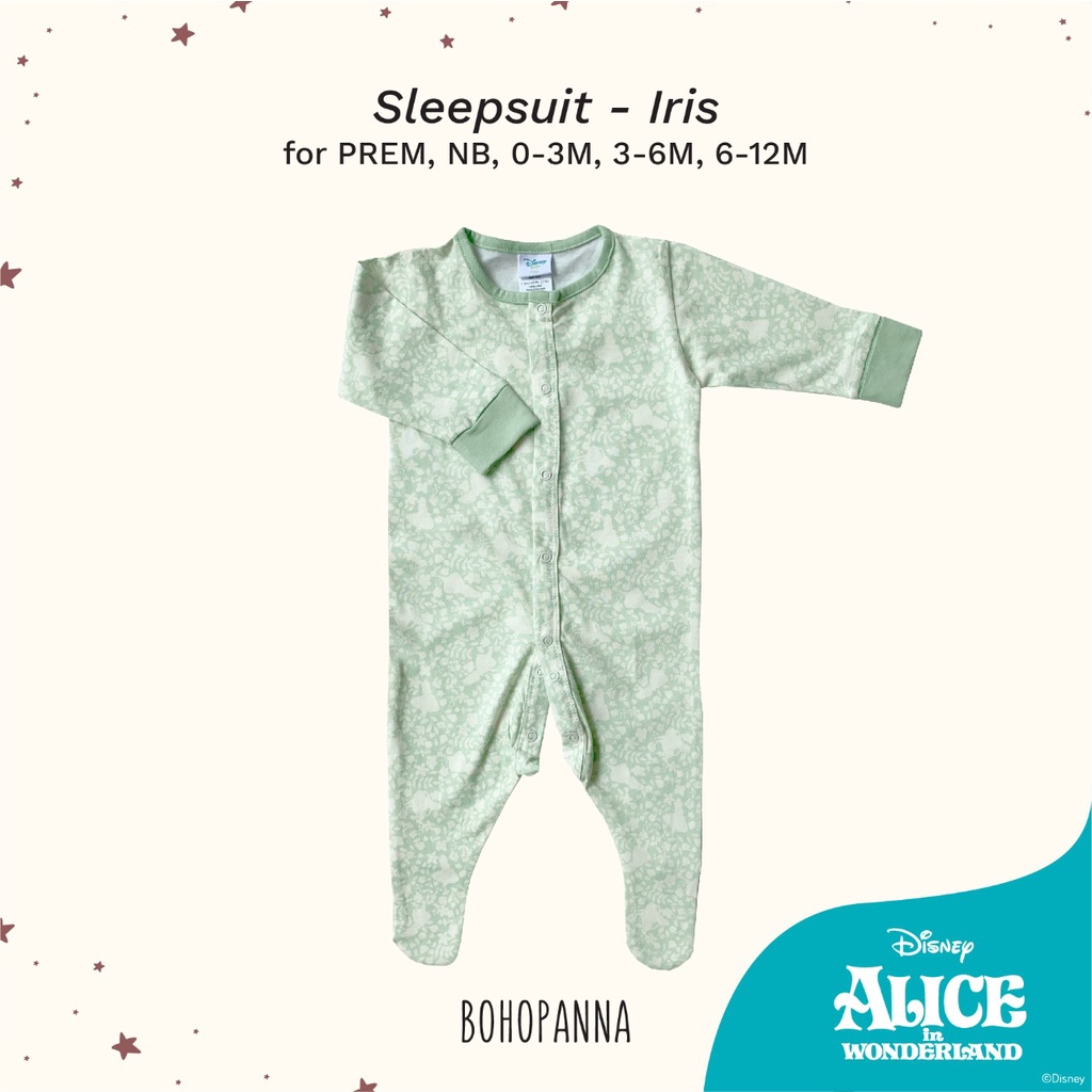 Bohopanna Sleepsuit Zipper Motif Alice in Wonderland