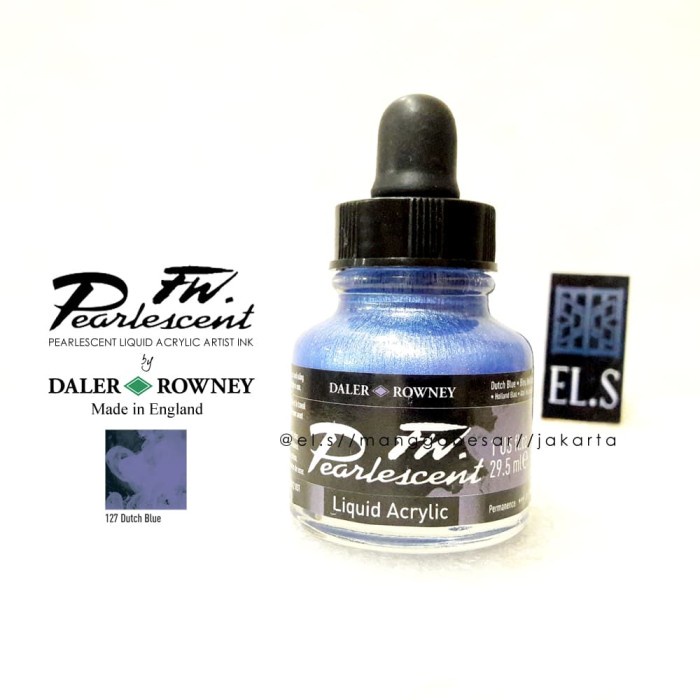 

Limited Daler Rowney Fw Pearlescent Acrylic Dutch Blue 29,5 Ml Promo