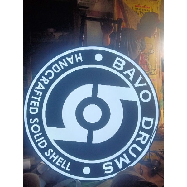 neon box bulat 100cm 2sisi