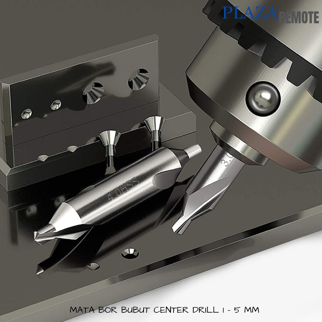 MATA BOR BUBUT HSS CENTER DRILL BIT 60 DERAJAT SET COUNTERSINK PENANDA LOGAM 2.5MM