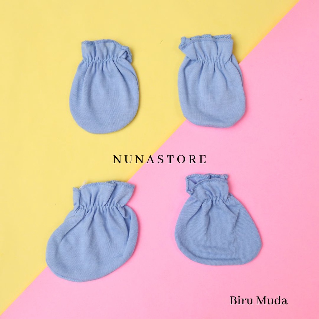 Nuna Store Sarung Tangan Bayi Sarung Kaki Bayi Sarung Tangan Kaki Bayi Newborn Sarung Tangan Polos Pastel Set Pasang