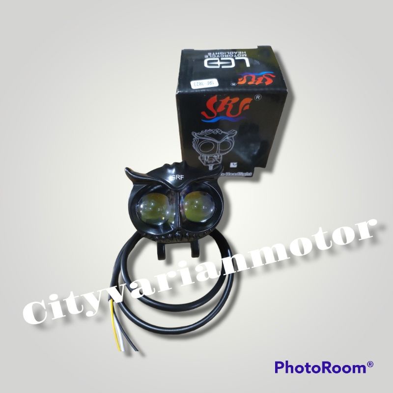 Lampu Tembak Laser LED D2 OWL Laser 2 Mode High Low Hilo Mode Jauh dekat Putih Kuning