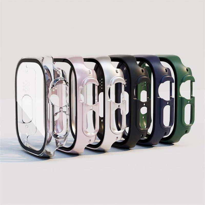 Case Pelindung Layar Tempered Glass Bumper PC Ultra Tipis 49mm Untuk Apple Watch Ultra 49mm