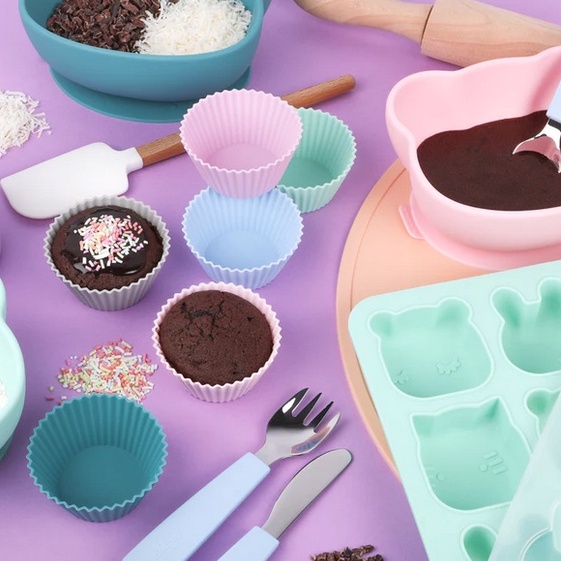 We Might Be Tiny Silicone Muffin Cups - Set Of 12 Colours Reusable Silicone Cupcake Cup 12pcs Tempat Cup Bolu Muffin