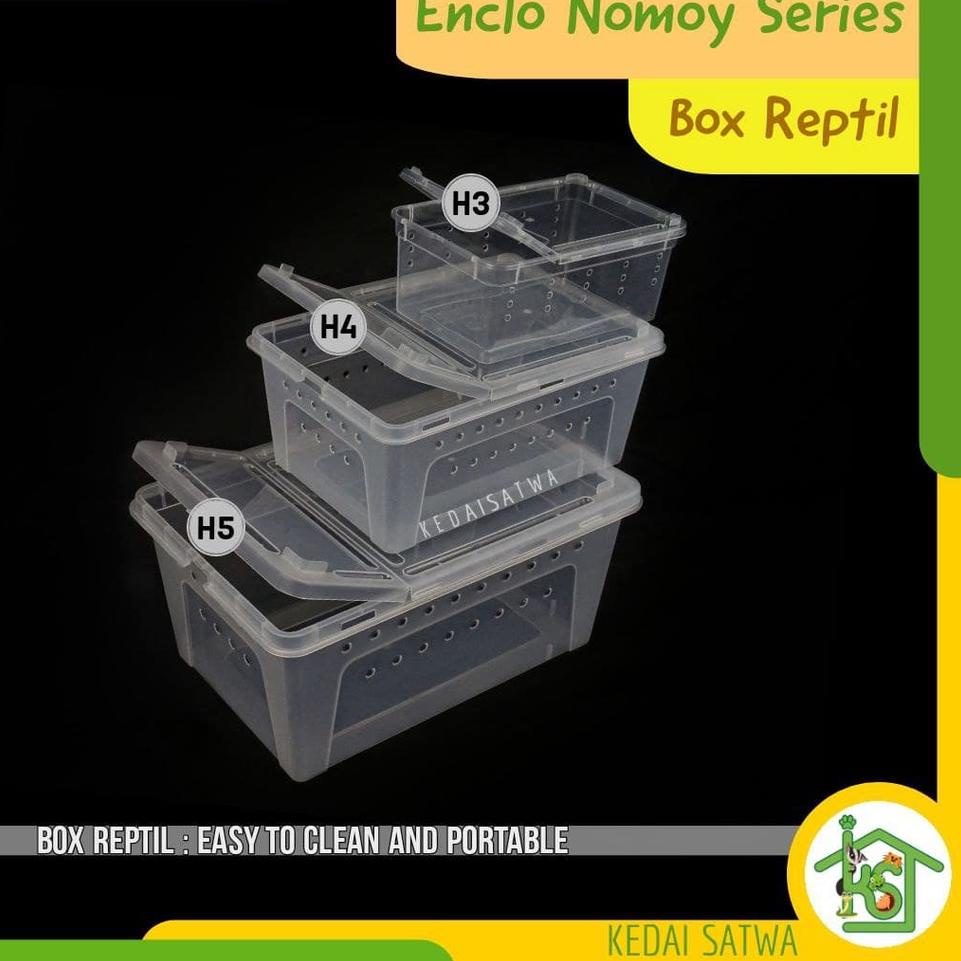 Kotak Reptil Enclo Reptile Tarantula Vivarium gecko Feeding Box Kandang Reptil Kura-Kura Kedai Satwa