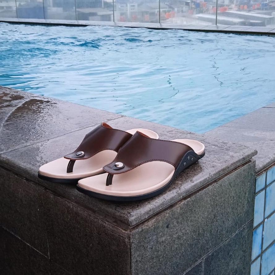 NEW PRODUCT  7.7 Sandal Pria ROMENACO LCL01-02-03-04 BROWN CREAM | BLACK | BLACK TAN [KODE 59]