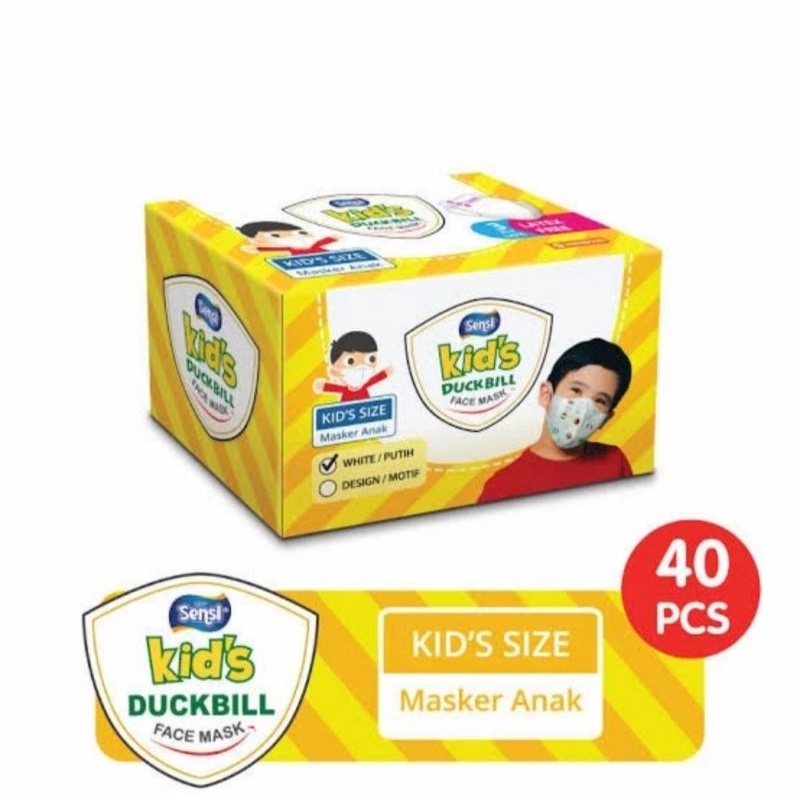 Makser Sensi Duckbill Kids Box (putih polos)