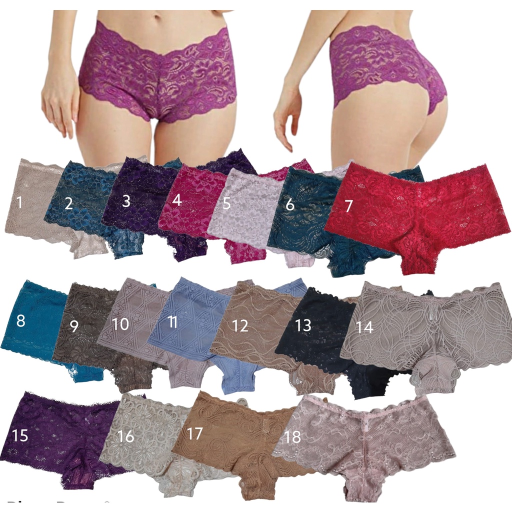 Panty boxer hipster ladies lace