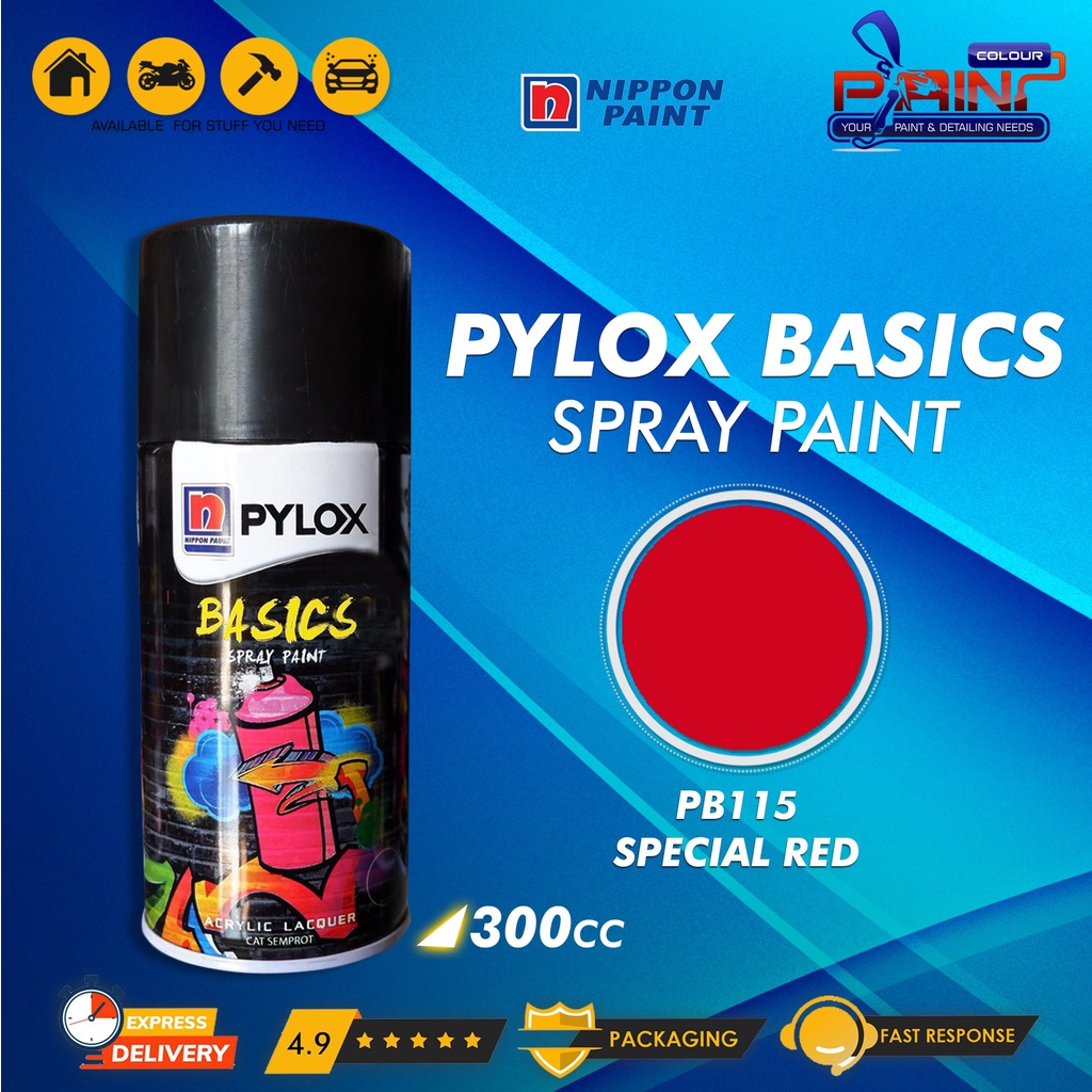 Cat Semprot Nippon Paint PYLOX BASICS 300cc - PB115 Special Red