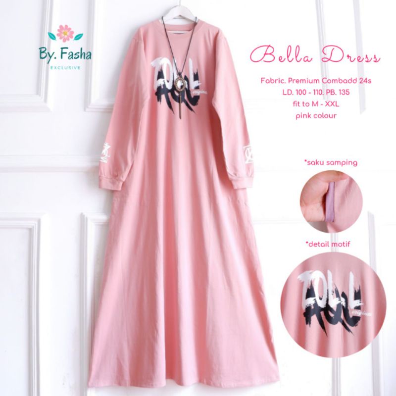 Gamis Kaos Dress Lengan Panjang Bahan Katun.Gamis Murah Bahan Halus Tebal Adem Nyaman Dipakai