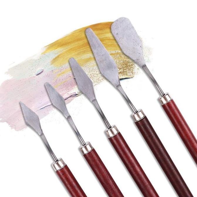

[COD] 5PCS/SETS PALETE PISAU SPATULA DEKORASI KUE LUKIS KNIVE SPATULA PALET TERBARU Kode 1346