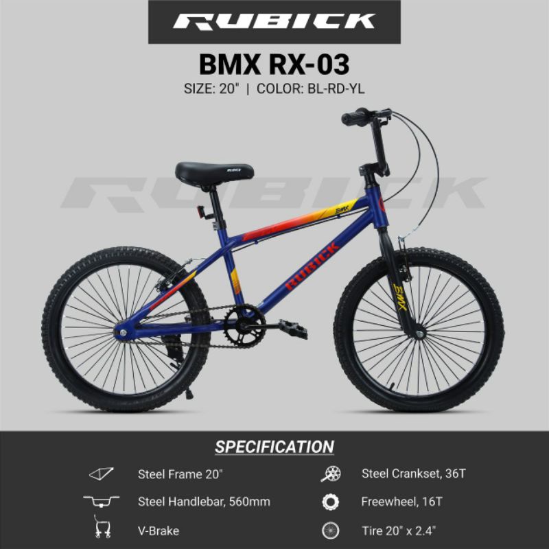 Sepeda BMX 20 inch Merk Rubick RX-03