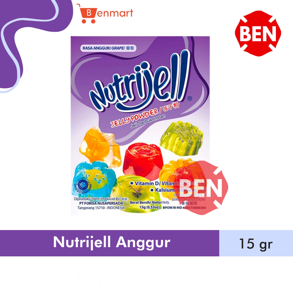 

Nutrijell Anggur 15g 15gr 15 g gr - Nutri Jell Grape Agar Jelly Powder