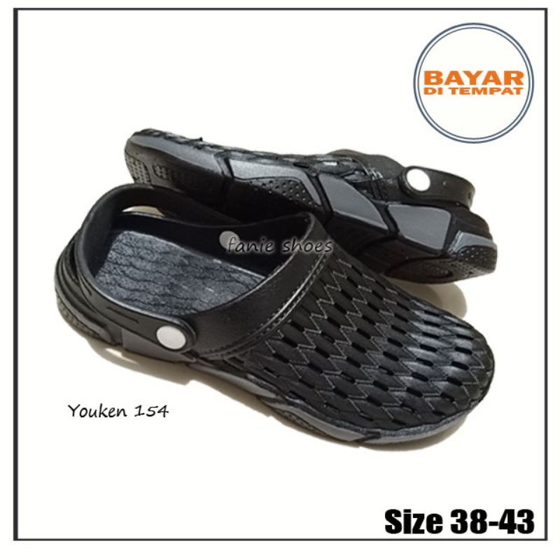 154 / sandal slop pakai tali belakang untuk pria merk you ken size 38 - 43
