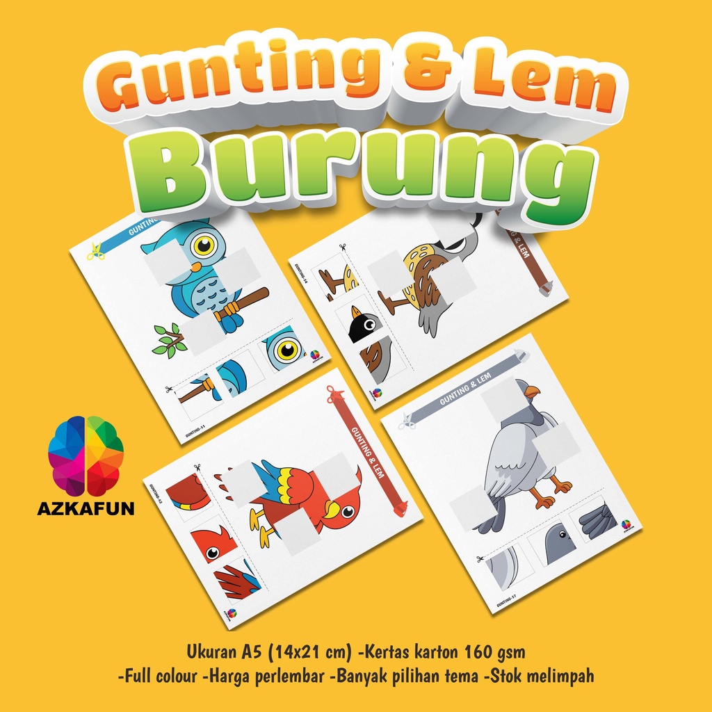 

Lembar aktivitas BURUNG - Aktifitas Gunting dan Lem