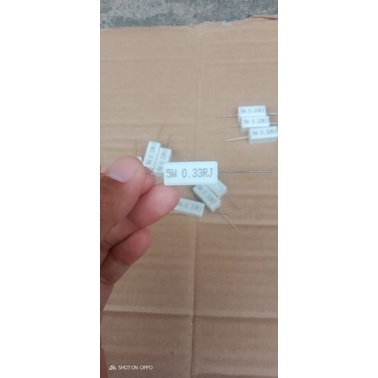 resistor kapur 0,33 ohm 5 watt isi 10 PCS