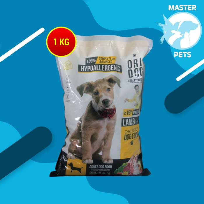 Makanan Kering Anjing Dewasa Ori Dog Food Lamb Domba Adult Repack 1 KG