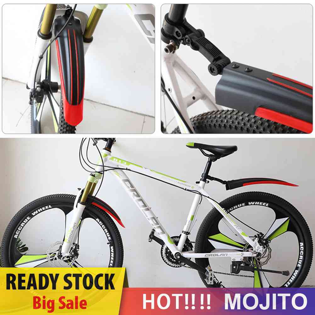 2Pcs Spakbor Fender Depan / Belakang Sepeda MTB Ukuran 20-26 &quot;