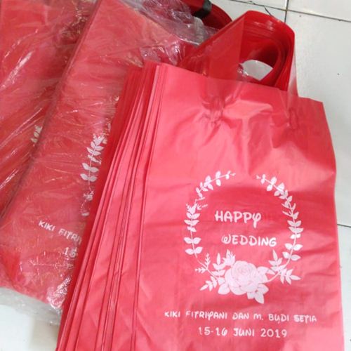 Sablon Plastik murah tas Handle 20x28/sablon softhandle/sablon plastik tas handle/sablon custom murah