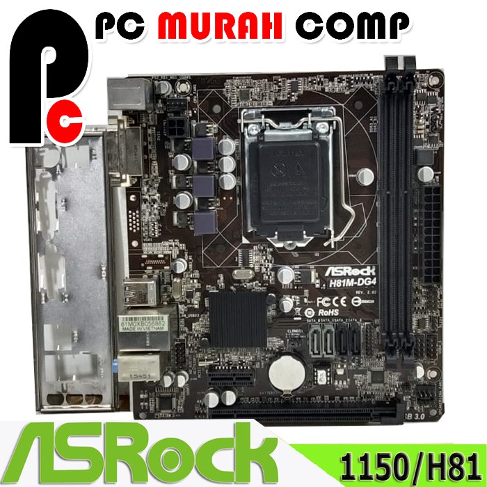 Mobo Motherboard Intel LGA 1150 H81 ASROK