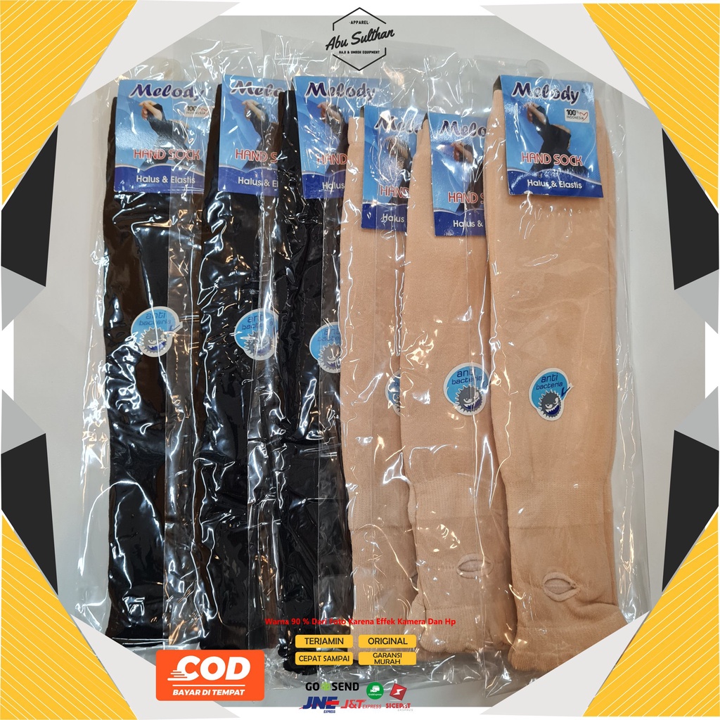 Handsock Manset Tangan Tebal Berkualitas/ Manset Tangan Polos/ Sarung Lengan Handsock Bolong Wanita Hitam