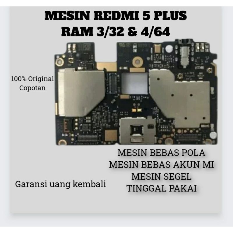 XIAOMI REDMI 5+ PLUS VINCE MESIN NORMAL RAM 4/64 &amp; 3/32 ORIGINAL COPOTAN