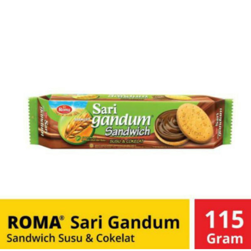 

Roma Sandwich Sari Gandum Regular Pack 115 Gr Biskuit Coklat Enak Banget