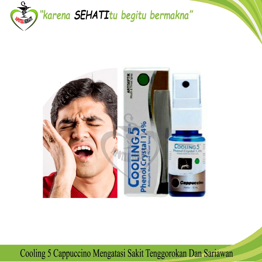 Cooling 5 PLUS Obat Sakit Gigi Spray 15ml Sariawan dan Kesehatan Mulut