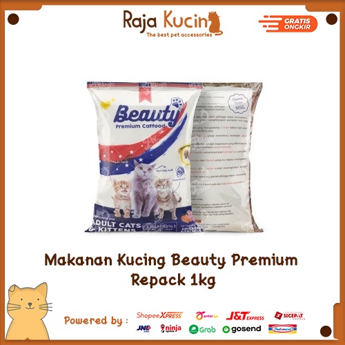 Makanan kucing Beauty premium repack 1kg