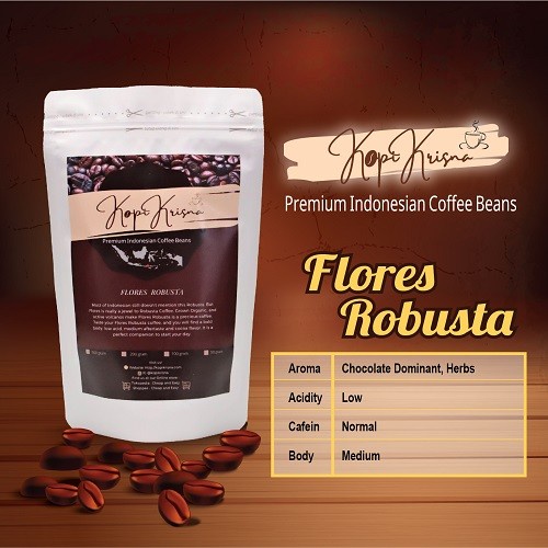 

Kopikrisna Flores Robusta Premium 250 gr - Bean