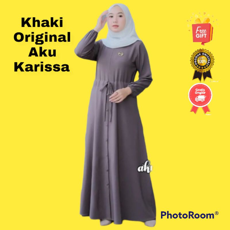 GAMIS ORIGINAL AKU KARISSA BAHAN ITYCREPE PREMIUM HALUS ADEM SERUT TENGAH