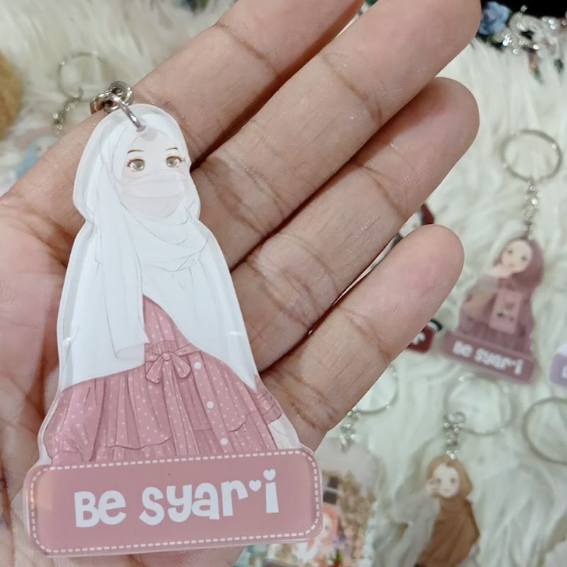 Gantungan kunci/ ganci unyu muslimah/ Bros unyu muslimah