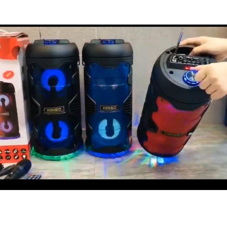Come--COD Speaker Bluetooth MP3 KIMISO QS-2401 Bonus Mic + Remote + Antena FM Radio USB Memory Card 