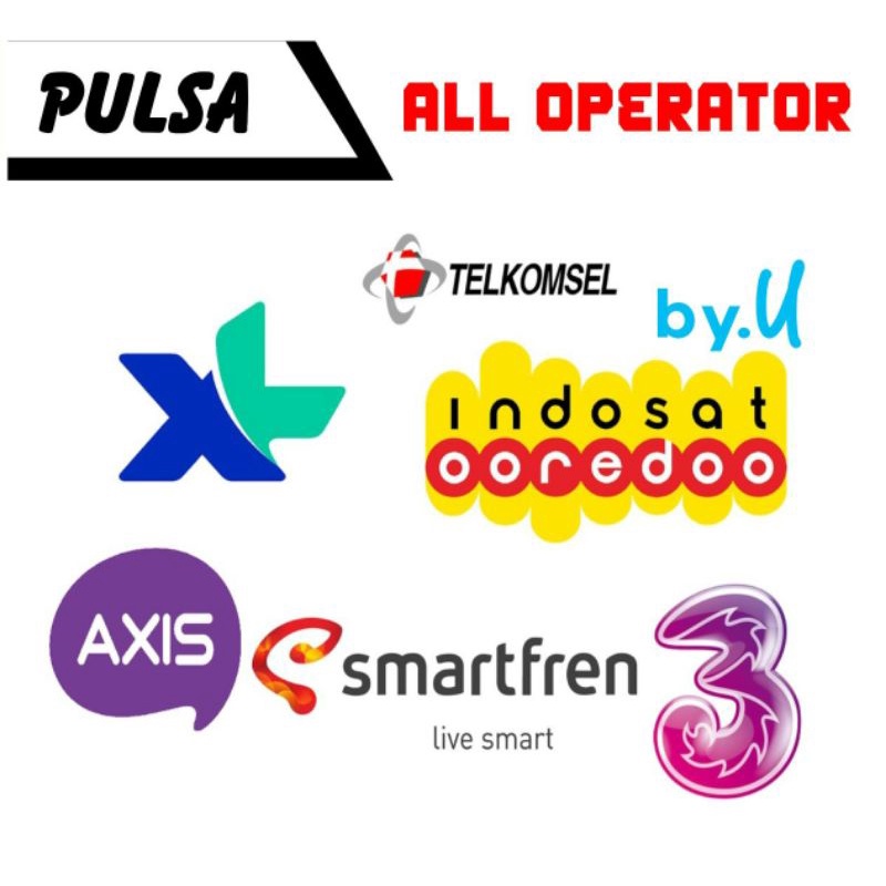 MURAH PULSA REGULER ALL OPERATOR 4000 5000 10000 15000 20000 INDOSAT XL TRI SMARFREN TELKOMSEL