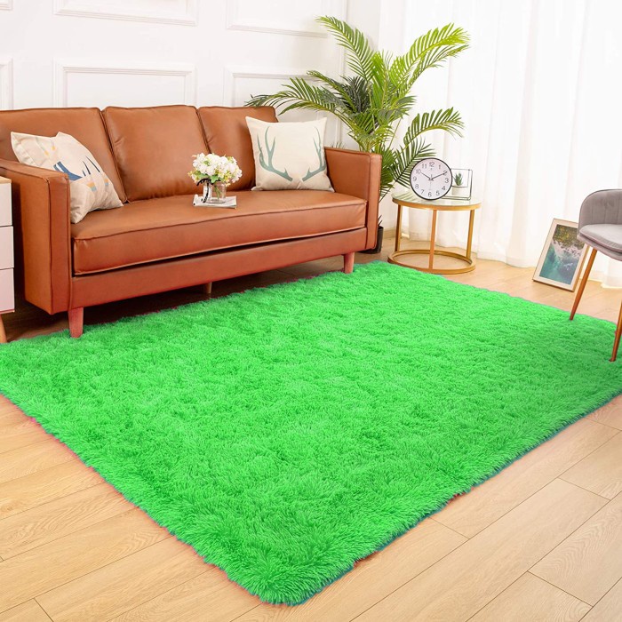 KARPET BULU karpet busa kain bulu rasfur ukuran 150x200 - hijau daun jumbo premium tebal kamar tidur